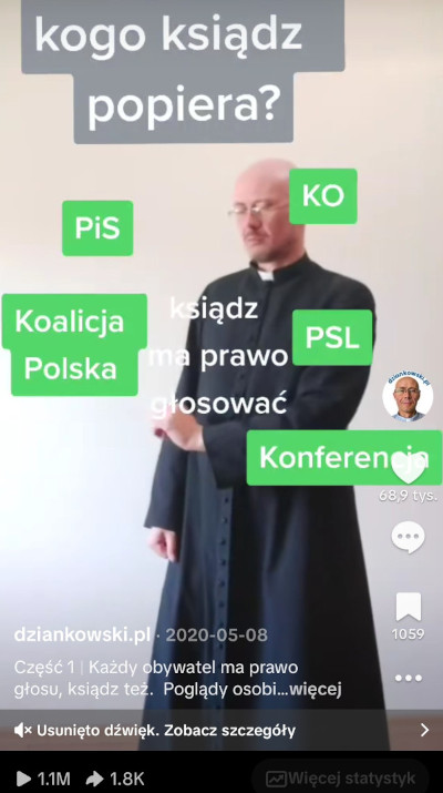 Jego ksiądz popiera